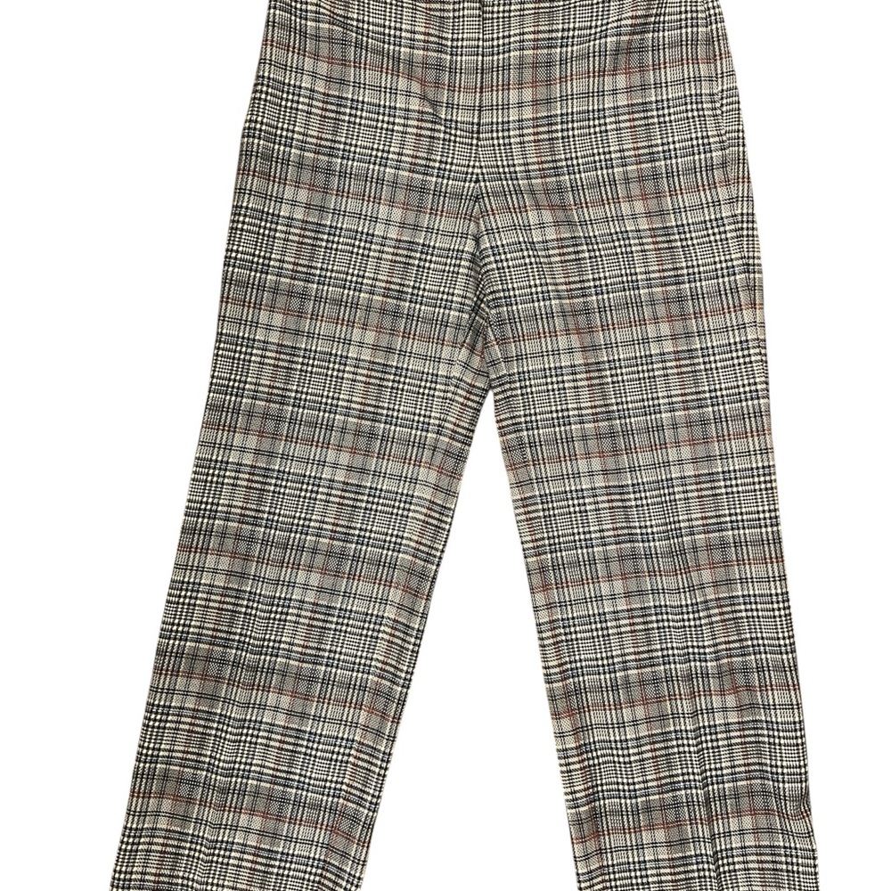 Per se women’s Plaid wide leg pleated Pants - Black white red baby blue size 10
